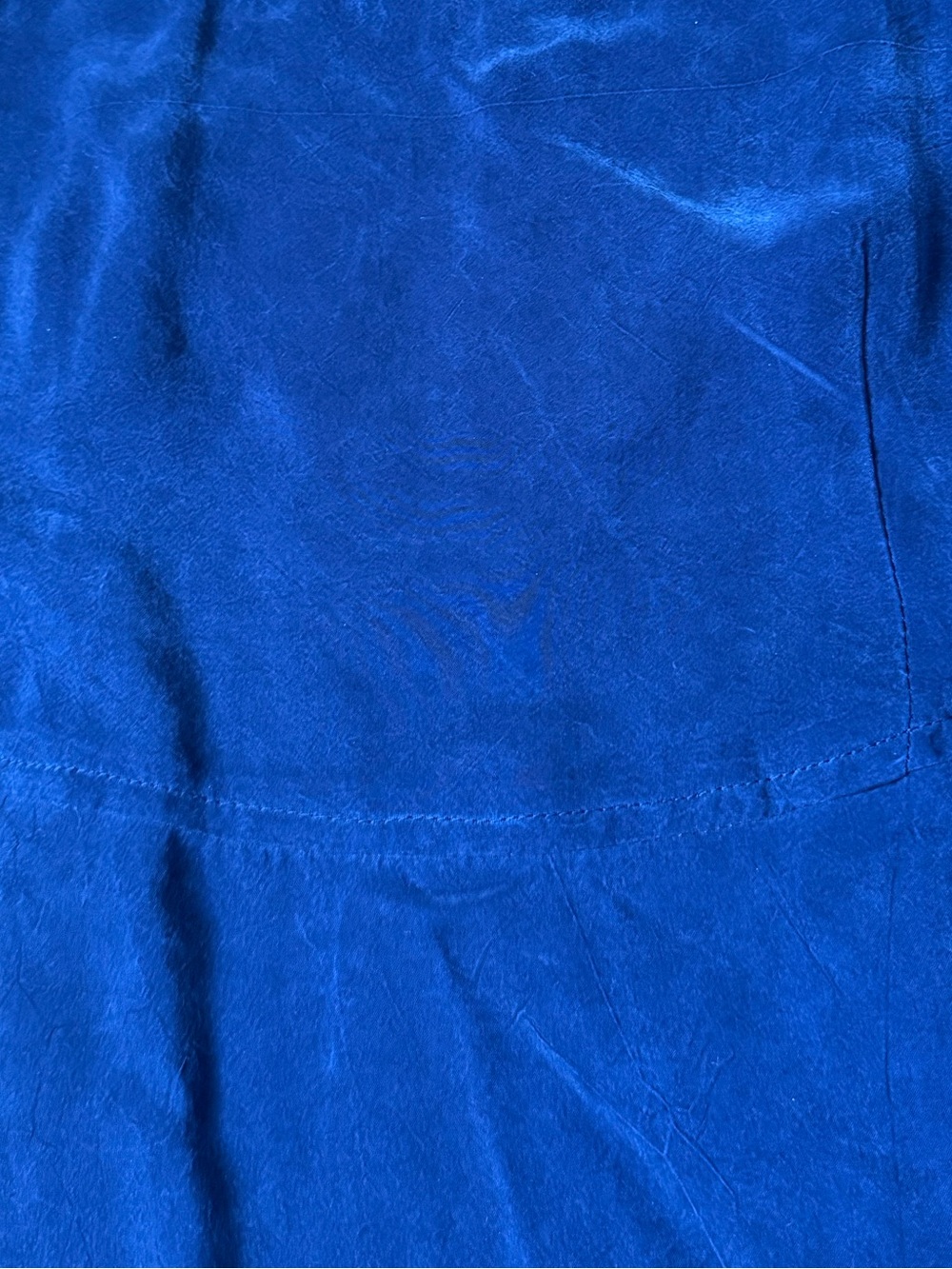 90s Vintage Rabbit Rabbit Rabbit Blue Rayon Maxi Dress Size 6 - Picture 3 of 7